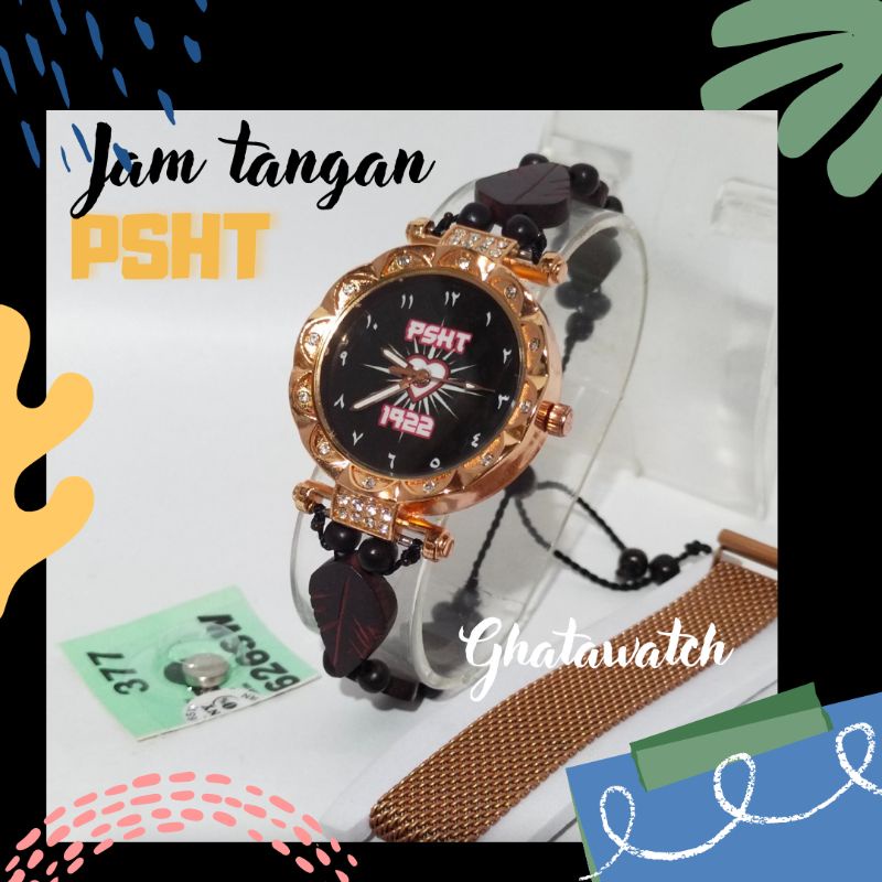 JAM TANGAN WANITA PSHT TALI KAYU KAOKKAH