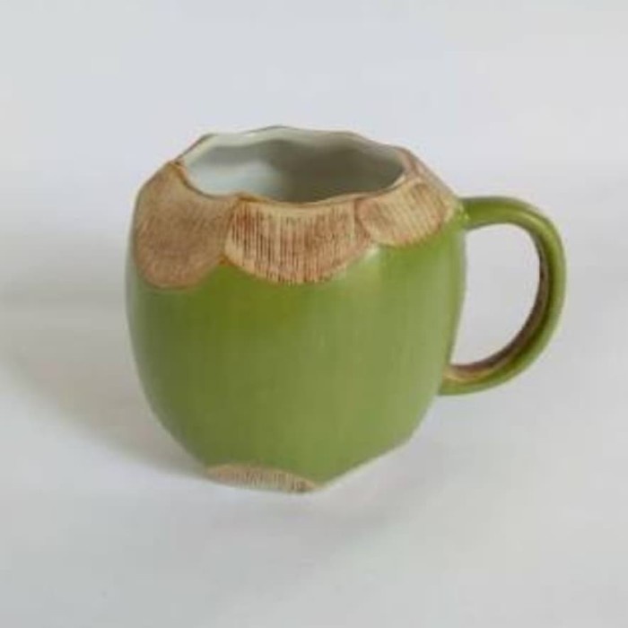 Coconut Mug cangkir gelas model KELAPA MUDA unik - Mug coconut