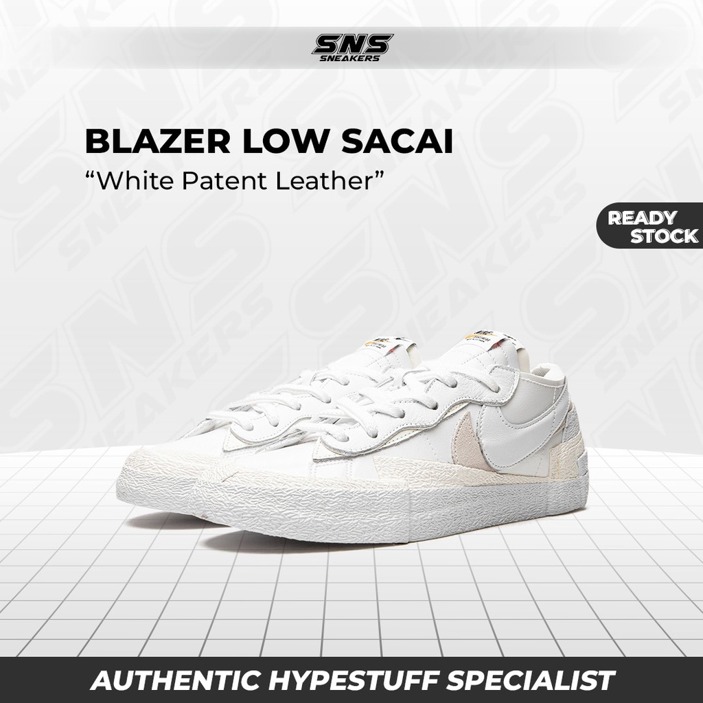 Nike Blazer Sacai White Patent Leather BNIB 100% Original Authentic
