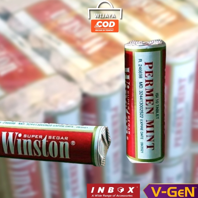 

WINSTON Permen Mint Winston SUPER SEGAR per roll isi 10 butir ORIGINAL