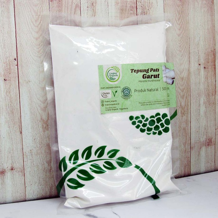 

Tepung Pati Garut / Tepung arut / Arrowroot 500 gr ingkar Organik