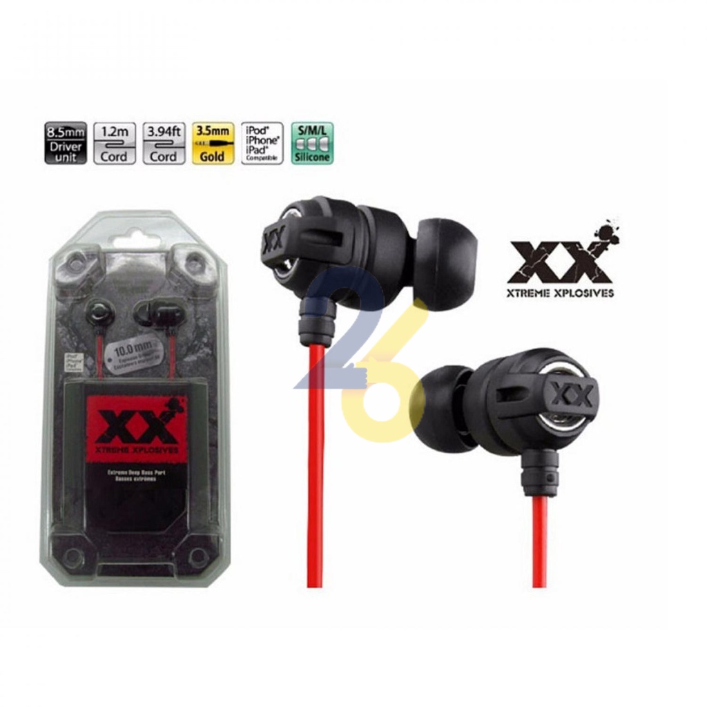 [26] JVC Extreme Xplosives Super Deep Bass Earphones - HA-FX1X