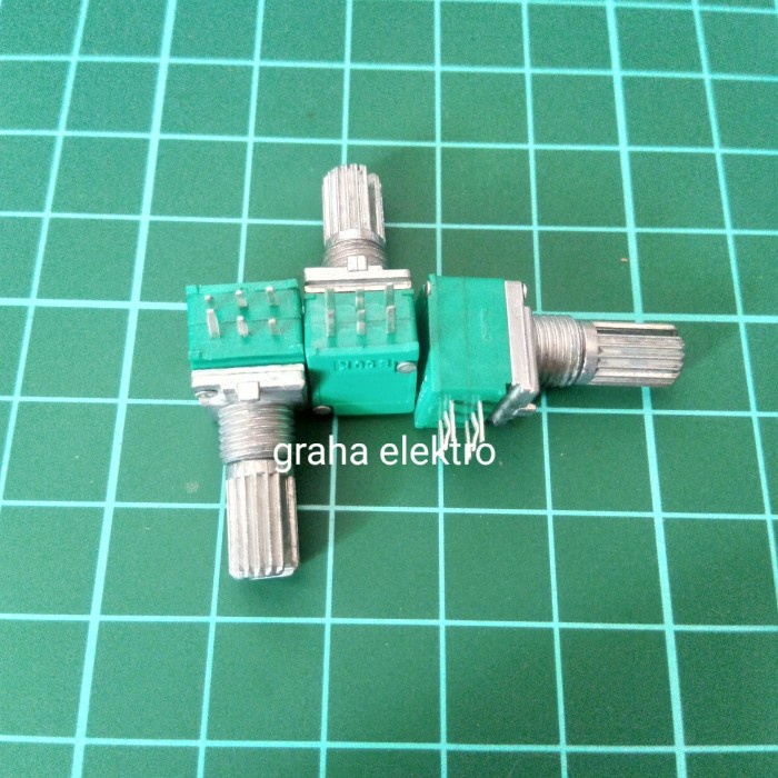potentio meter potensio stereo b 100 k 100k hijau seperti alps Tyas Elektro