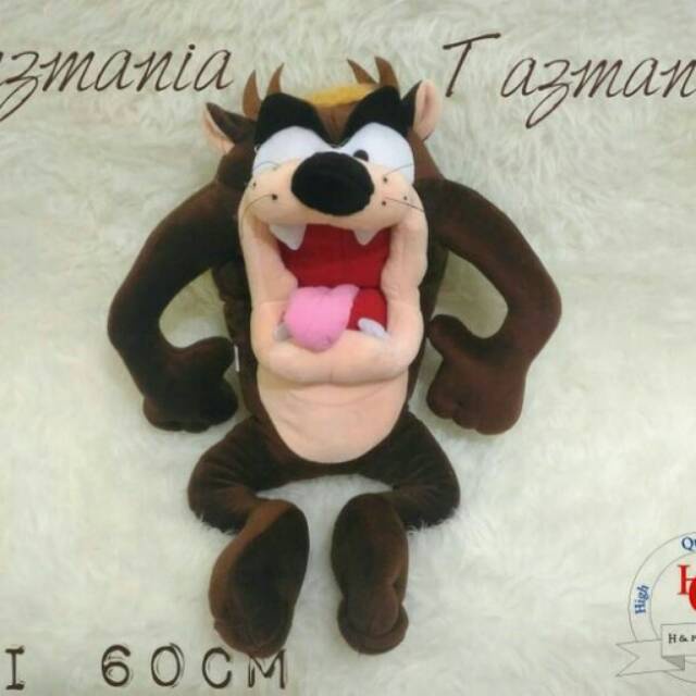 Boneka Tazmania Lucu dan Lembut tinggi -+ 30 cm Berlebel SNI