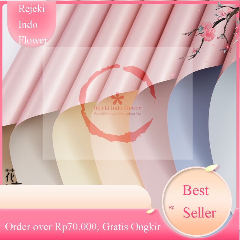 

[1 PAK / 1 PACK] REJEKI KERTAS BUNGA DOUBLE COLOR ROSE GOLD PAK GROSIR FLOWER WRAPPING CELLOPHANE BUKET PAPER BISA CAMPUR WARNA WARNI