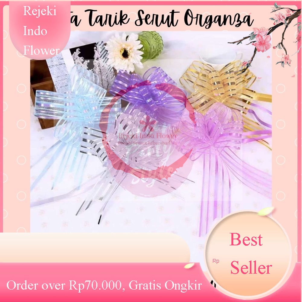 

REJEKI PITA TARIK SERUT TRANSPARAN ORGANZA PITA BUKET BUNGA UK 30 MM/50 MM PITA PRAKTIS