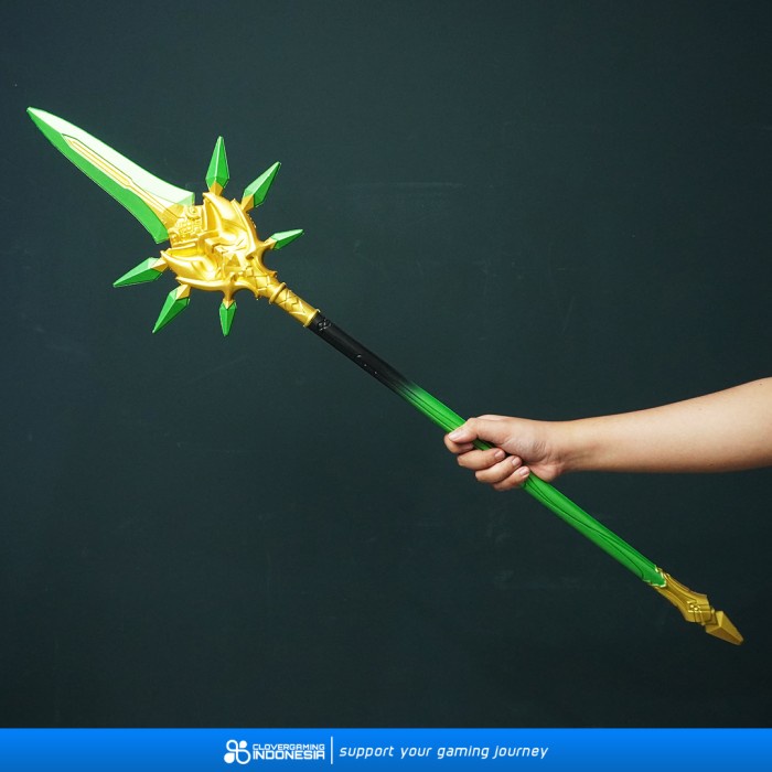 Miniatur Genshin Impact Xiao Primordial Jade Winged Spear PJWS Signature Polearm