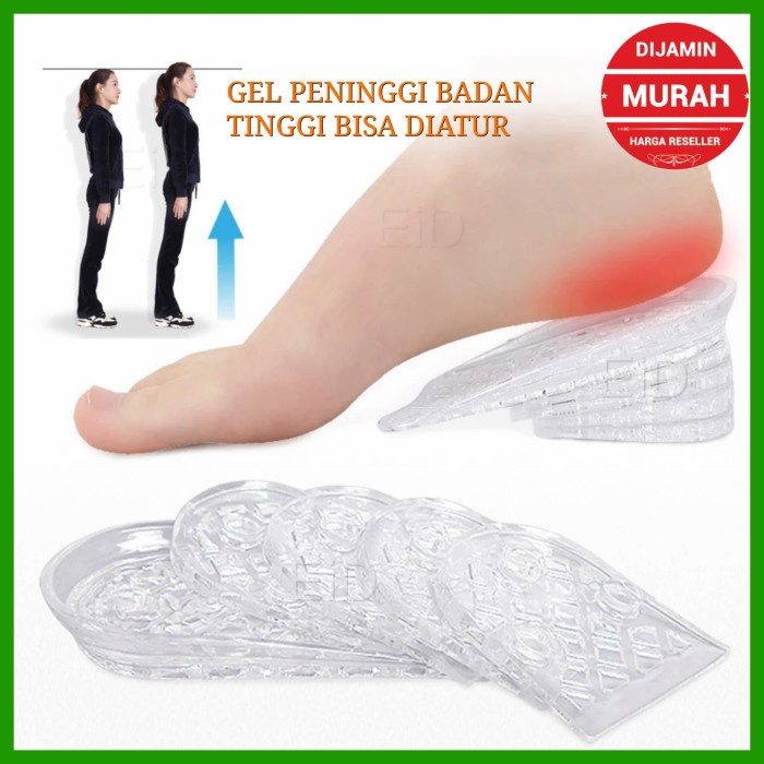 INSOLE SEPATU PENINGGI BADAN INSTANT ALAS SEPATU PENINGGI BAHAN GEL