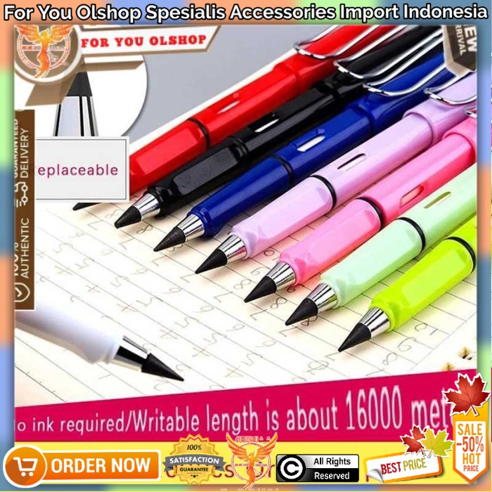 

MROOFUL Refill Isi Pensil Ajaib Awet Tanpa Batas Eternal Pencil 10 PCS