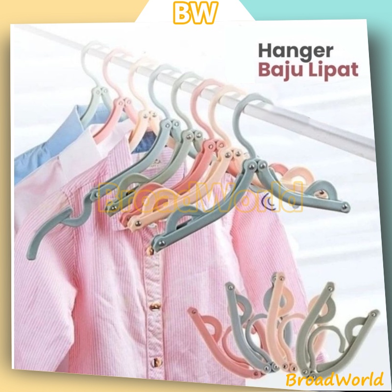 Hanger Lipat Gantungan Baju Serbaguna / Hanger Lipat Portable Travel / Gantungan Lipat Portable / Tr