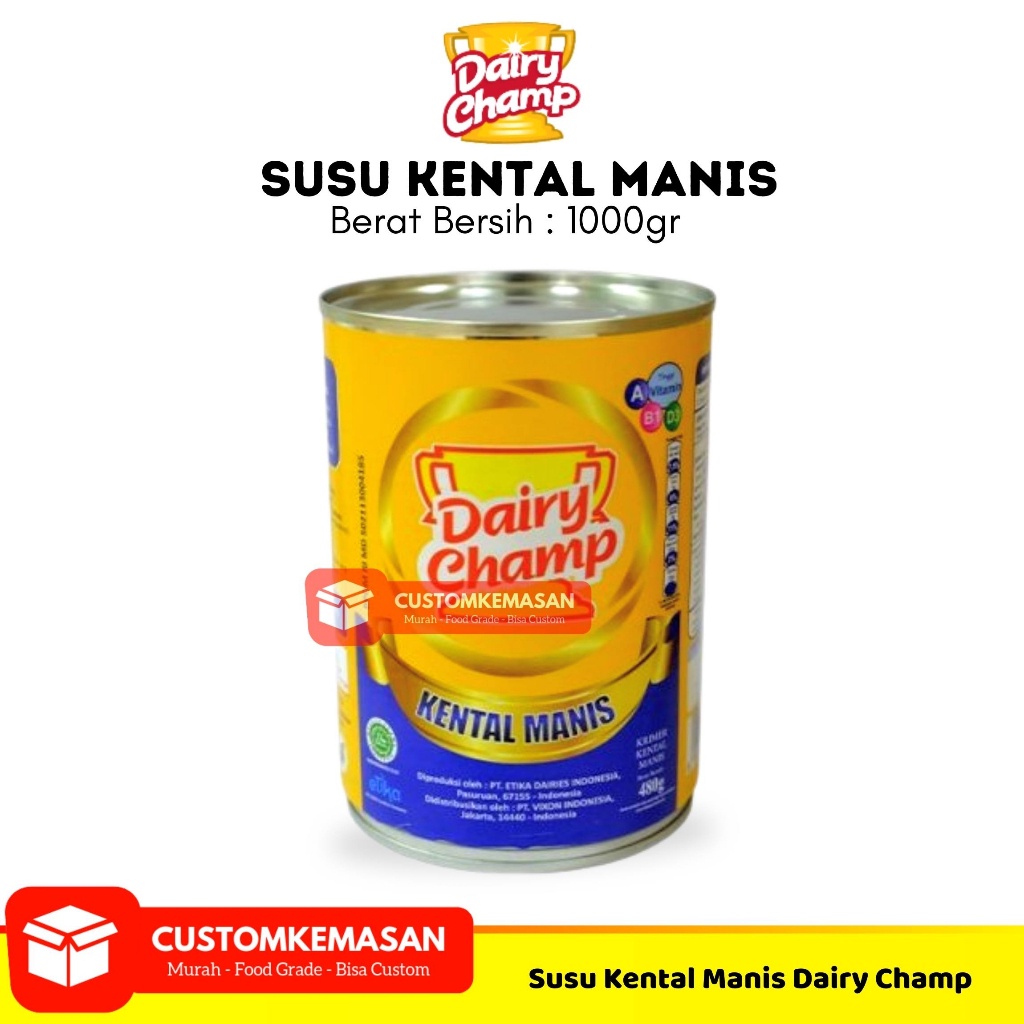 

Dairy Champ Susu Kentan Manis / Susu Kental Manis 480gr / Susu Kental Manis Putih