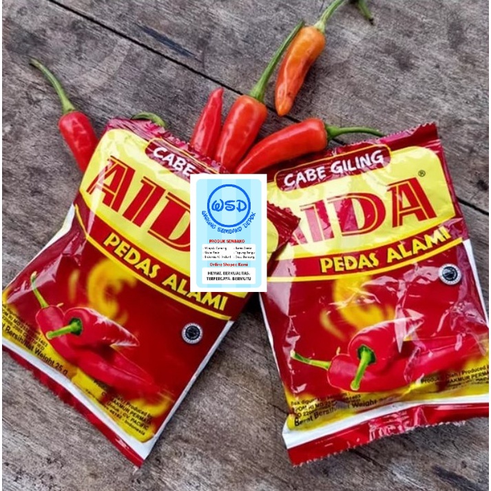 

Bumbu Cimol 1 Bubuk Cabe Aida 25 GRAM 1 SACHET - BUMBU MASAK CABAI BUBUK