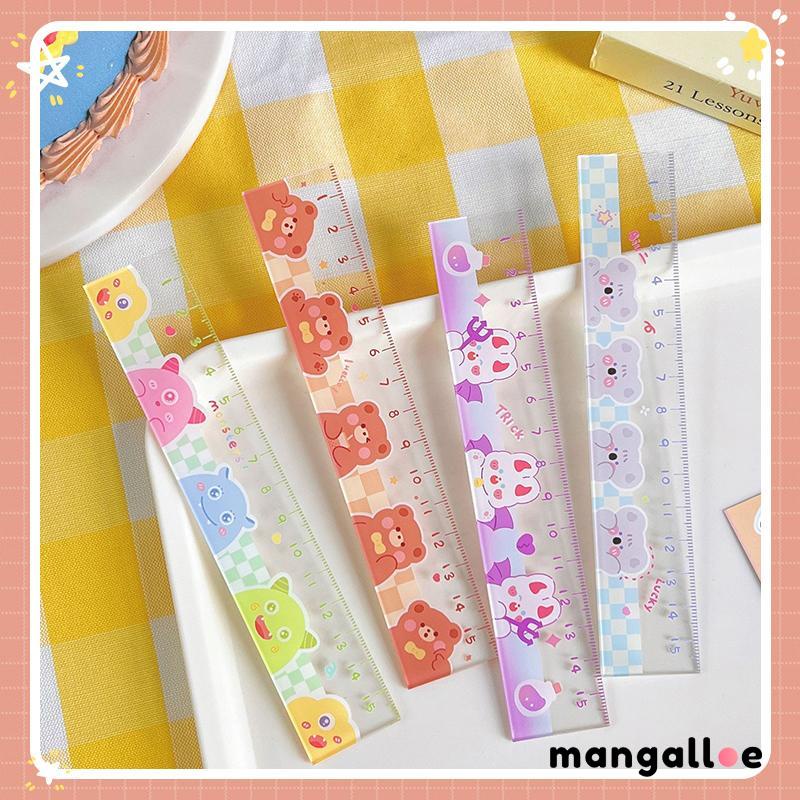 

Lulus Penguasa Cute Student Portable Ruler Cartoon Pattern Office Ruler -MG