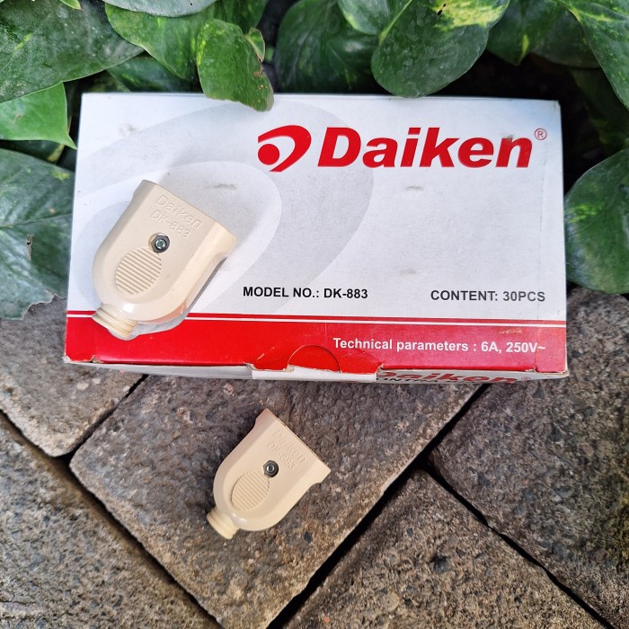 DAIKEN DK-883 Steker Gepeng Betina Kontra Contra Biasa Colokan Listrik