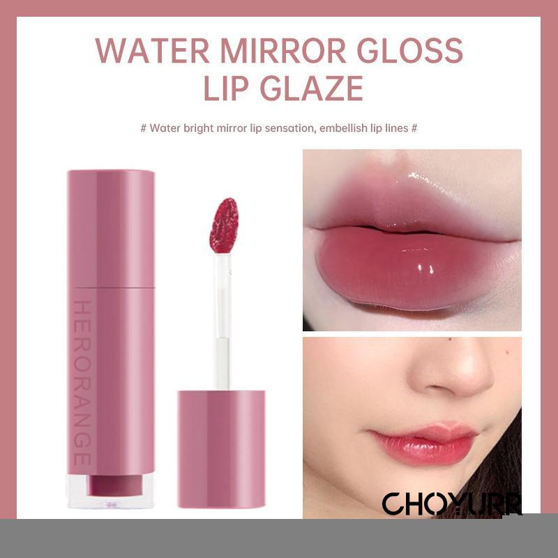 【COD】HERORANGE Mirror Lip Gloss Watery Lip Glaze Jelly Lip Tint Moisturizing Waterproof-CH