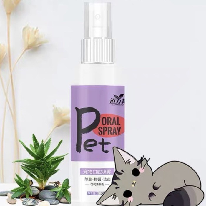 pet oral spray anjing kucing penghilang bau mulut dog cat