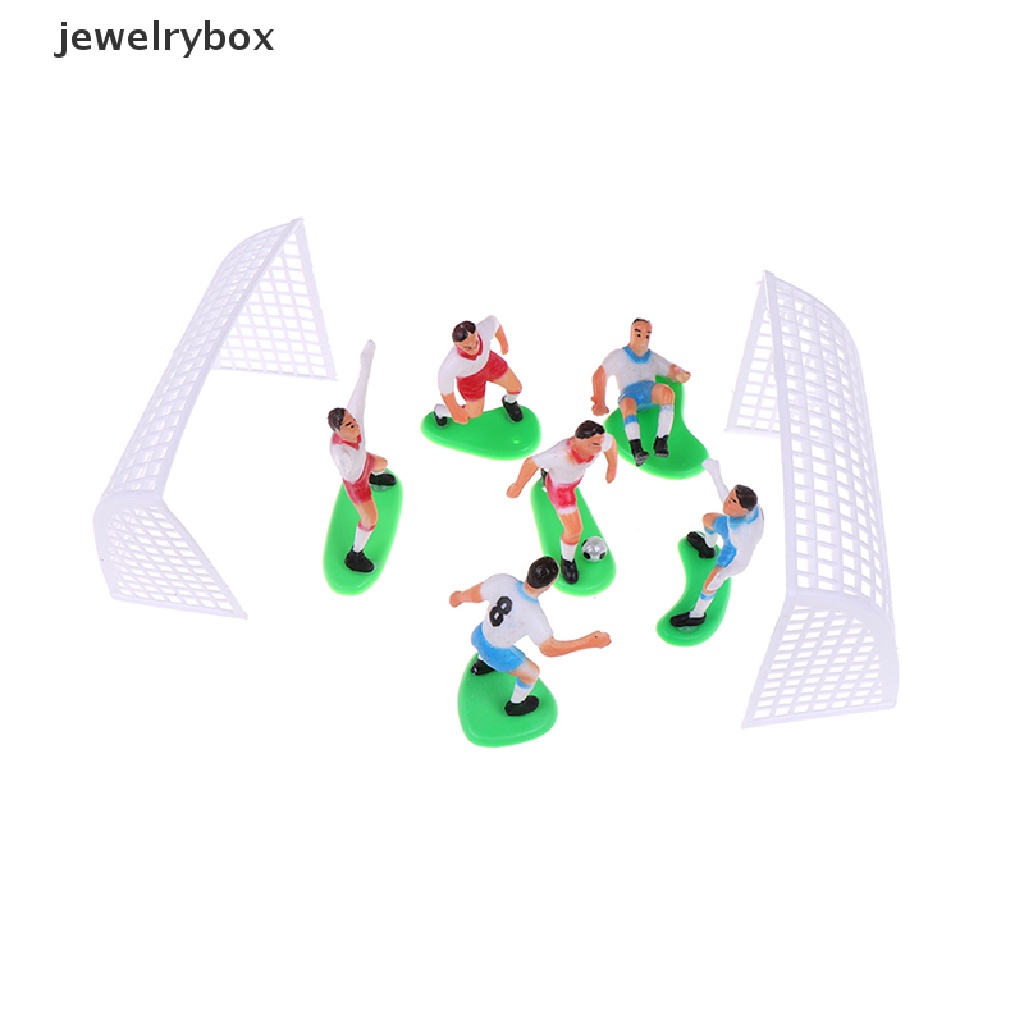 [jewelrybox] 8pcs/set Bola Football Cake Topper Player Dekorasi Kue Ulang Tahun Model Butik