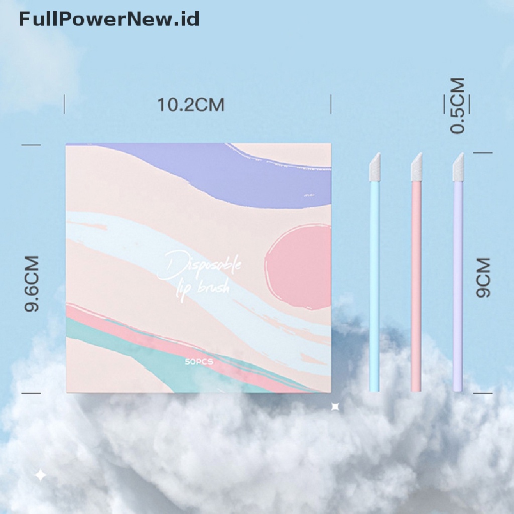 Power 50pcs Sikat Bibir Sekali Pakai Makeup Bulu Mata Brushes Lip Aplicator ID