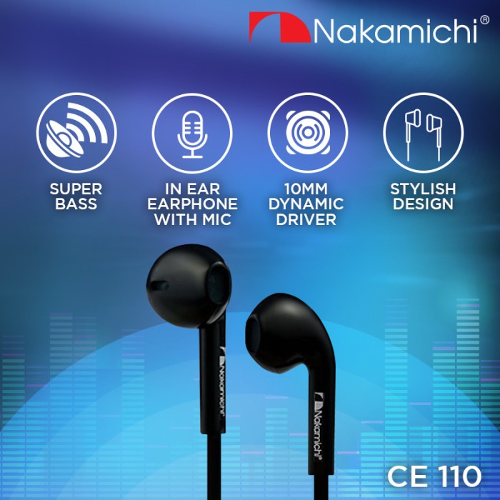 Nakamichi CE-110 In-Ear Earphone - BLACK