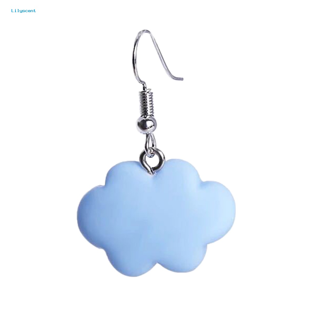 Lilyscent Anting Menjuntai Bentuk Awan Lucu Ear Hook Weather Jewelry Aksesori Untuk Anak Perempuan