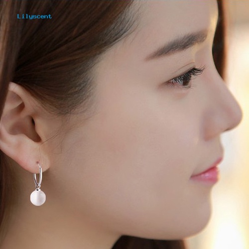 Lilyscent Wanita /'s Elegan Mutiara Imitasi Menjuntai Eardrop Ear Hoop Earrings Perhiasan Pesona