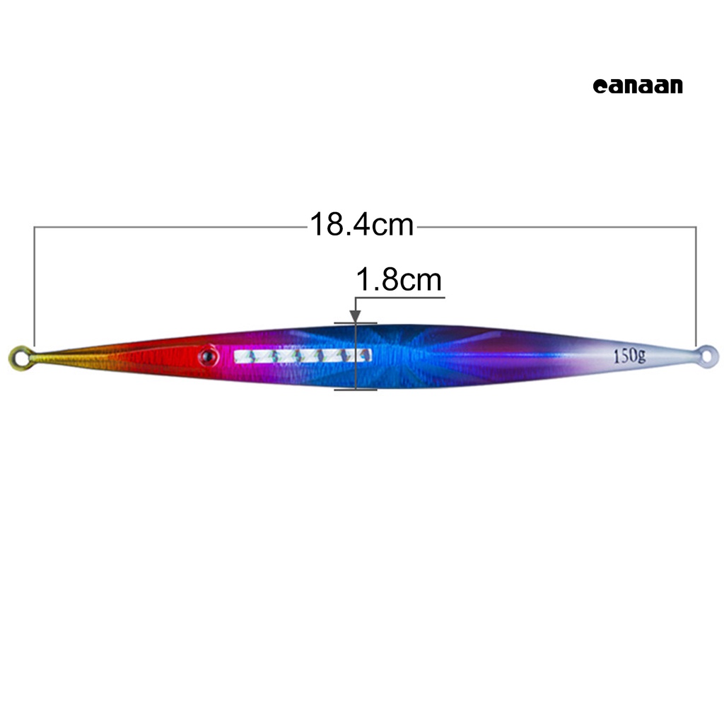 Cnn-150g 18.4cm Plate Lure Permukaan Halus Bentuk 3D Metal Quick Sinking Jig Bionic Bait Fake Lure Untuk Outdoor