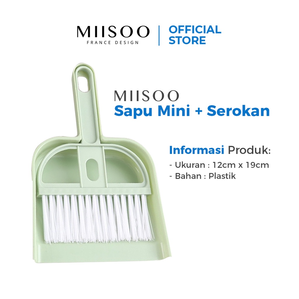 Indoholic  Sapu Mini set Serok Cikrak /Sapu mini plus dustpan Pengki Serbaguna kecil kebersihan karpet mobil/sapu meja laptop