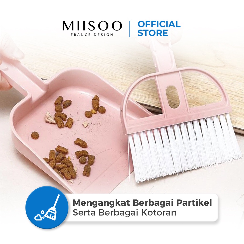 Indoholic  Sapu Mini set Serok Cikrak /Sapu mini plus dustpan Pengki Serbaguna kecil kebersihan karpet mobil/sapu meja laptop