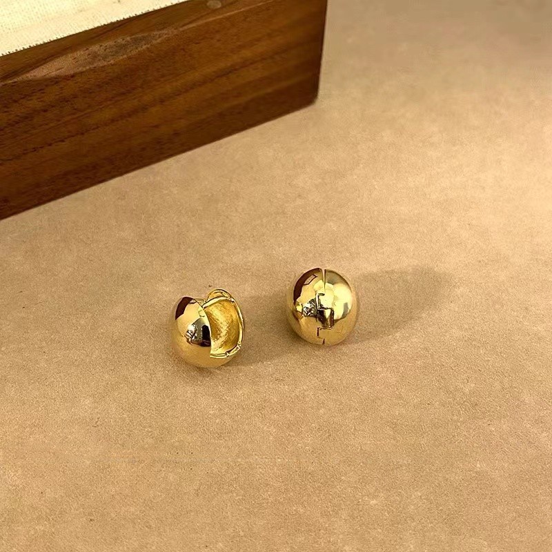 Anting Kacang Emas Anting Bola Kecil Sederhana Anting Giwang