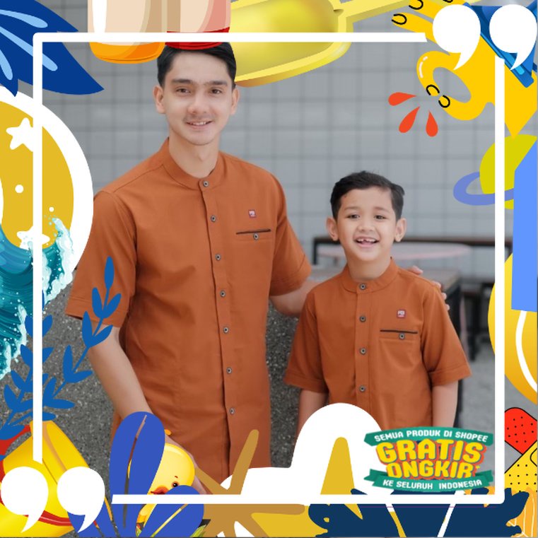 TERLARIS  BAJU KOKO COUPLE AYAH DAN ANAK LAKI LAKI KEMKO KOKO AYAH ANAK BAHAN TEBAL PREMIUM ORIGINAL