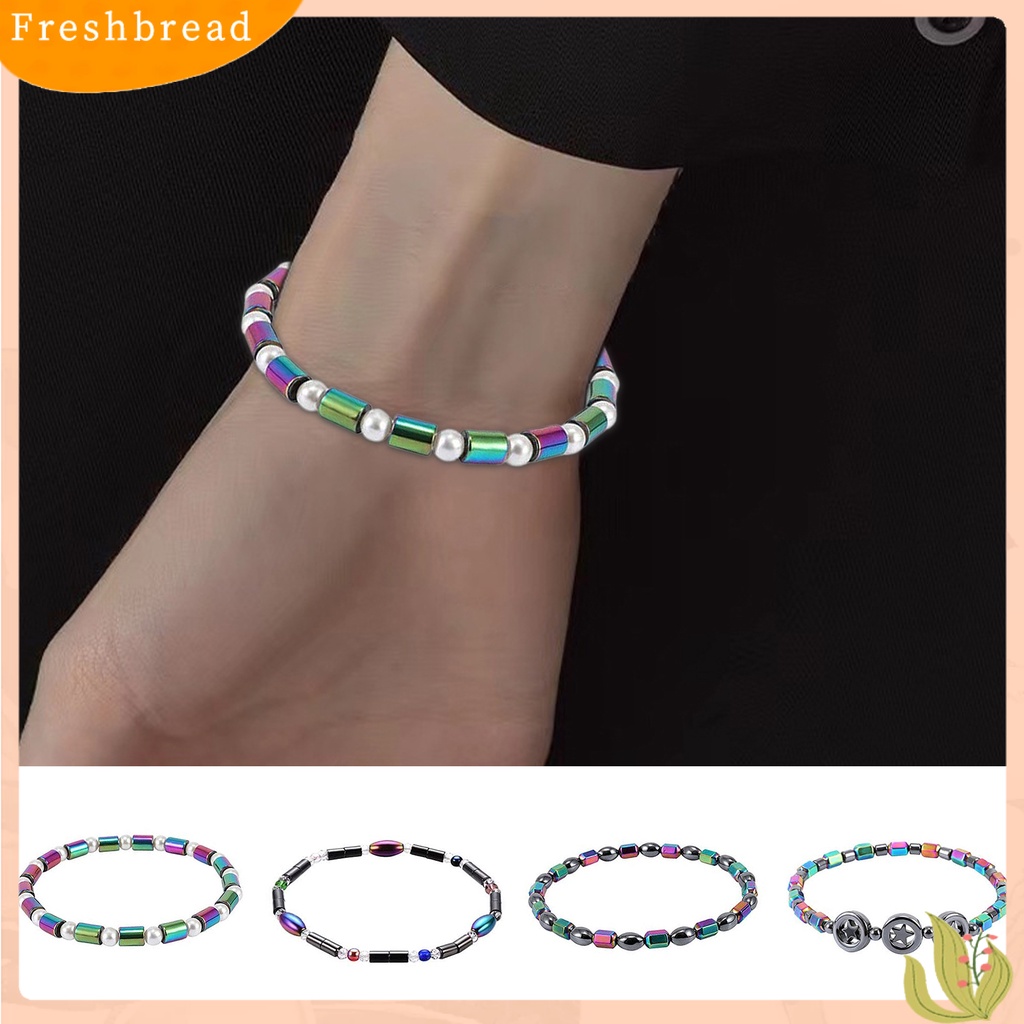 &lt; Freshbread &gt; ic Gelang Halus Pereda Nyeri Fashion Perhiasan Manik-Manik Warna-Warni Bangle Terapi Wanita Untuk Kantor