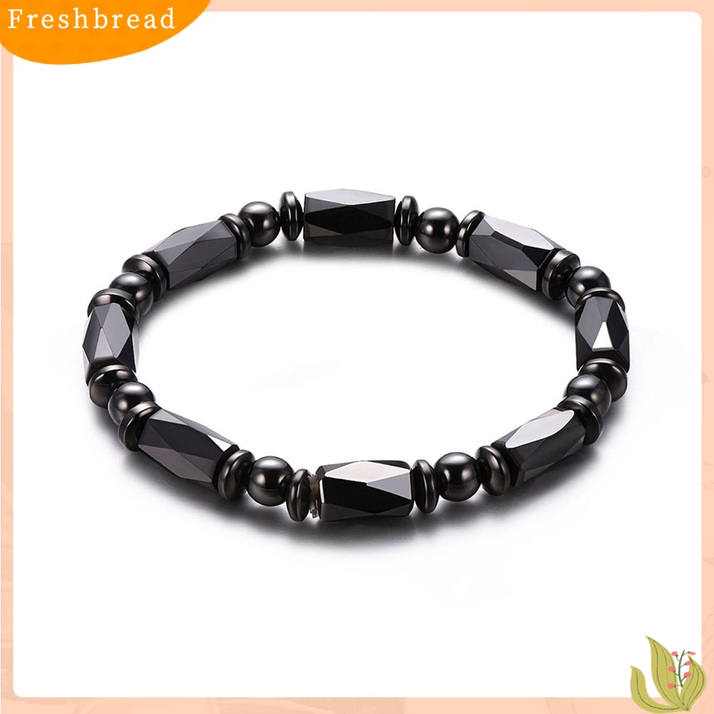 &lt; Freshbread &gt; Unisex Fashion Faux Hematite ic Manik-Manik Gelang Rantai Dekorasi Perhiasan Hadiah