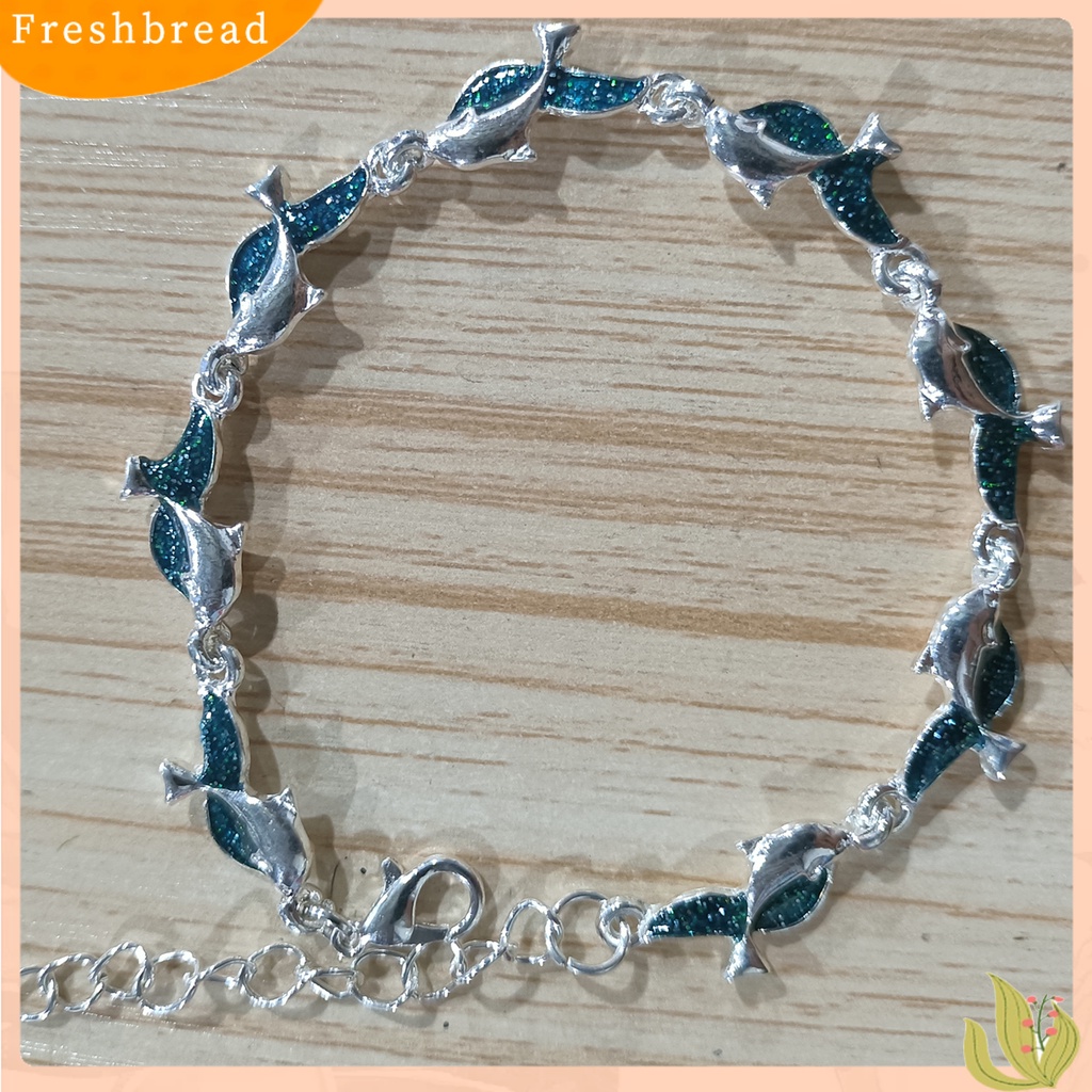 &lt; Freshbread &gt; Gelang Dolphin Charm Perhiasan Hadiah Paduan Wanita Fashion Dolphin Rantai Gelang Untuk Pesta Perjamuan