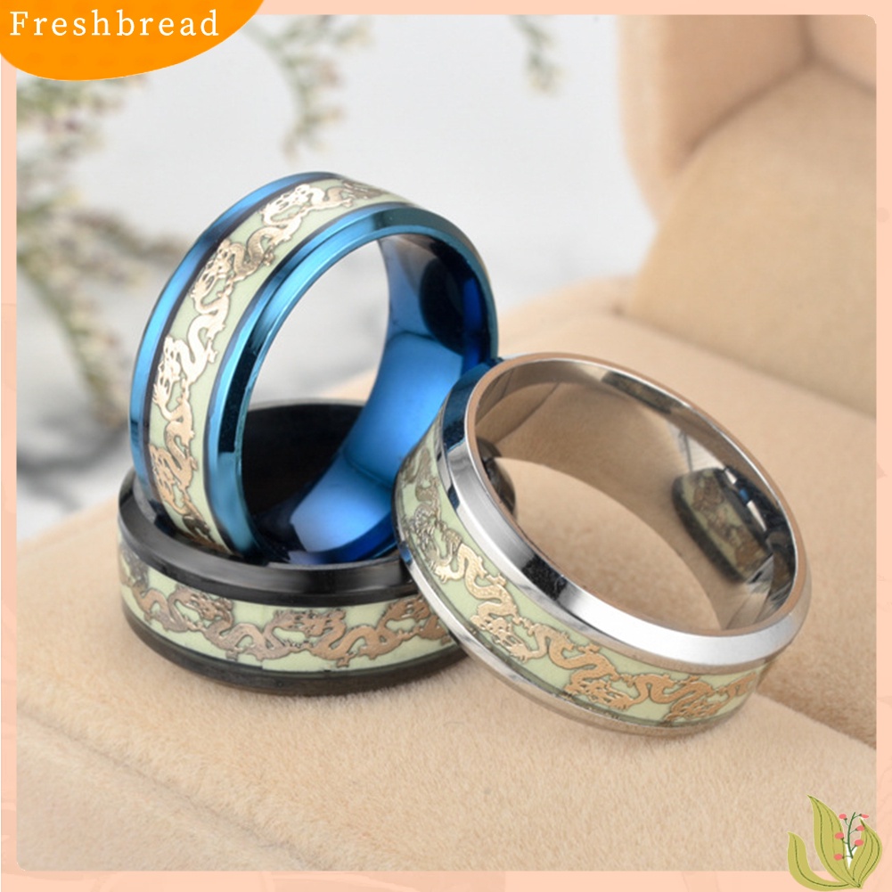 &lt; Freshbread &gt; Fashion Fluorescent Shiny Rings Hadiah Perhiasan Jari Pesta Naga Ganda