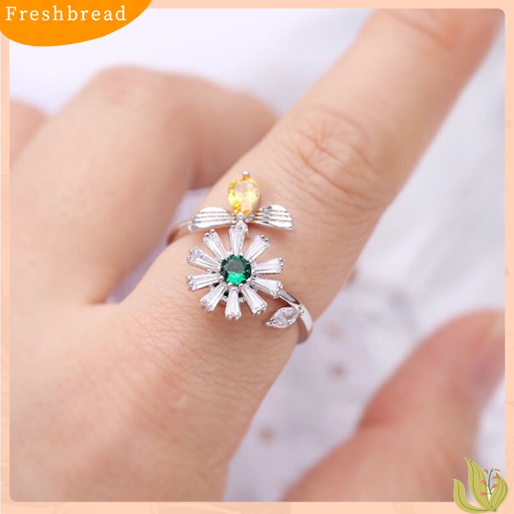 &lt; Freshbread &gt; Cincin Unisex Berputar Dapat Disesuaikan Mengkilap Dilapisi Melepaskan Kecemasan Cincin Perhiasan Hadiah