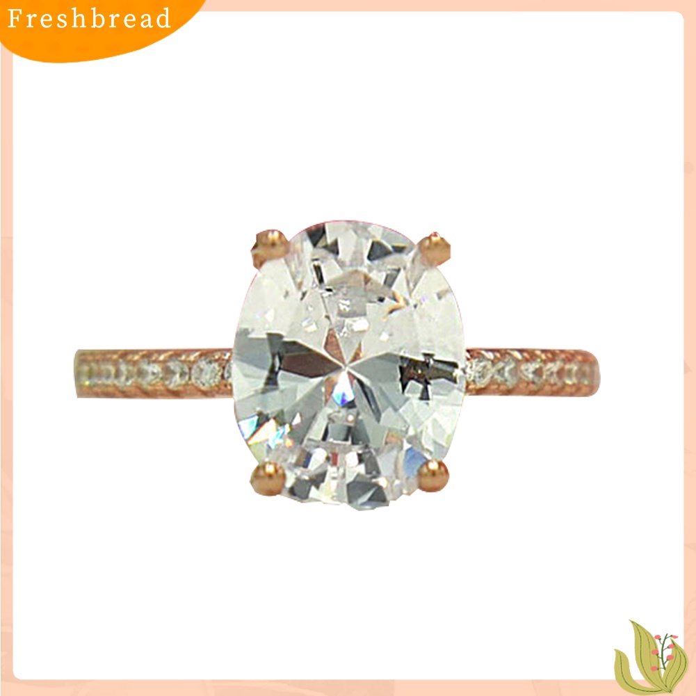 &lt; Freshbread &gt; Kreatif Bentuk Telur Zirkon Bertatahkan Shiny Finger Cincin Pesta Wanita Perhiasan Hadiah