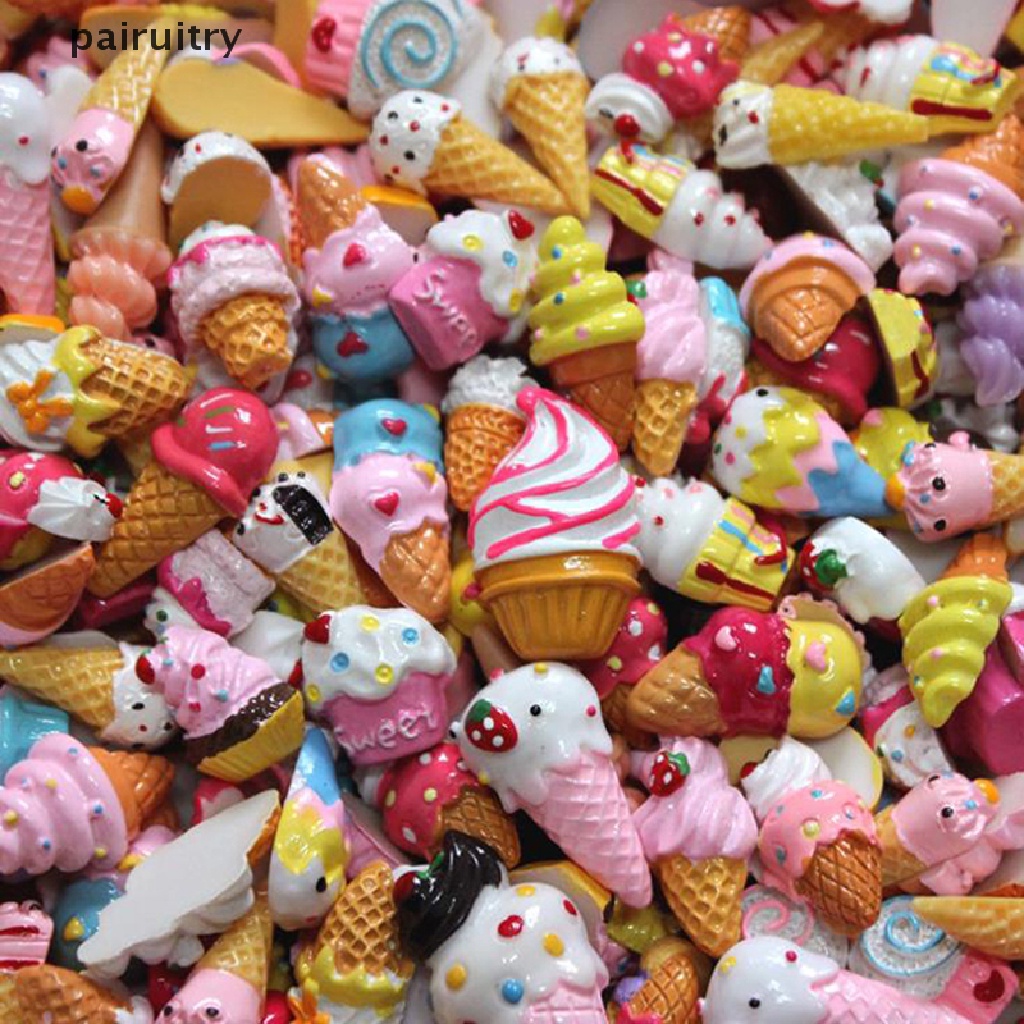 Prt 10Pcs Rumah Boneka Mini Lucky Bag Blind Box Kue Permen Roti Boneka Makanan Dapur Mainan PRT