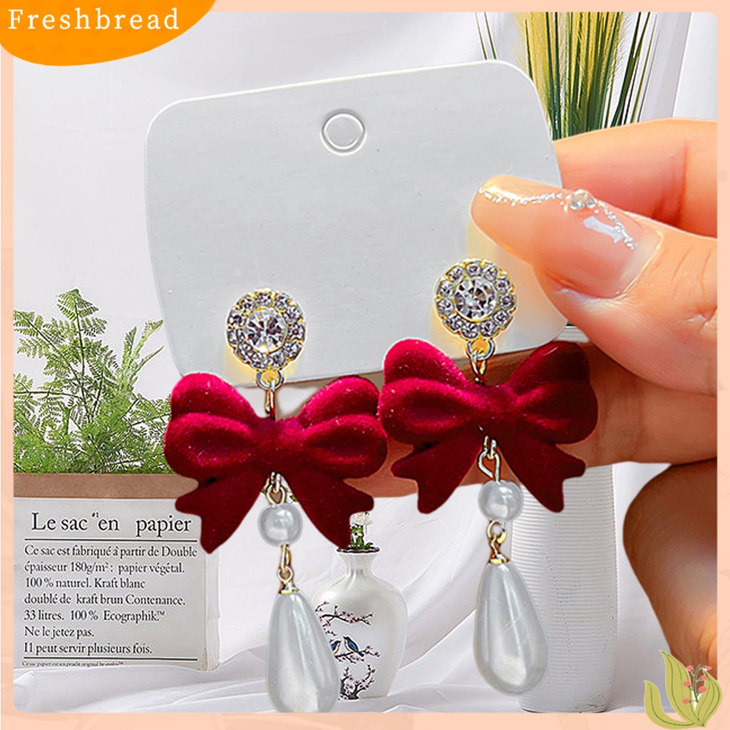 &lt; Freshbread &gt; 1pasang Anting Pejantan Motif Geometris Gaya Cina Temperamen Liontin Electroplating Dekorasi Fashion Item Merah Meriah Anting Perempuan Aksesoris Pakaian