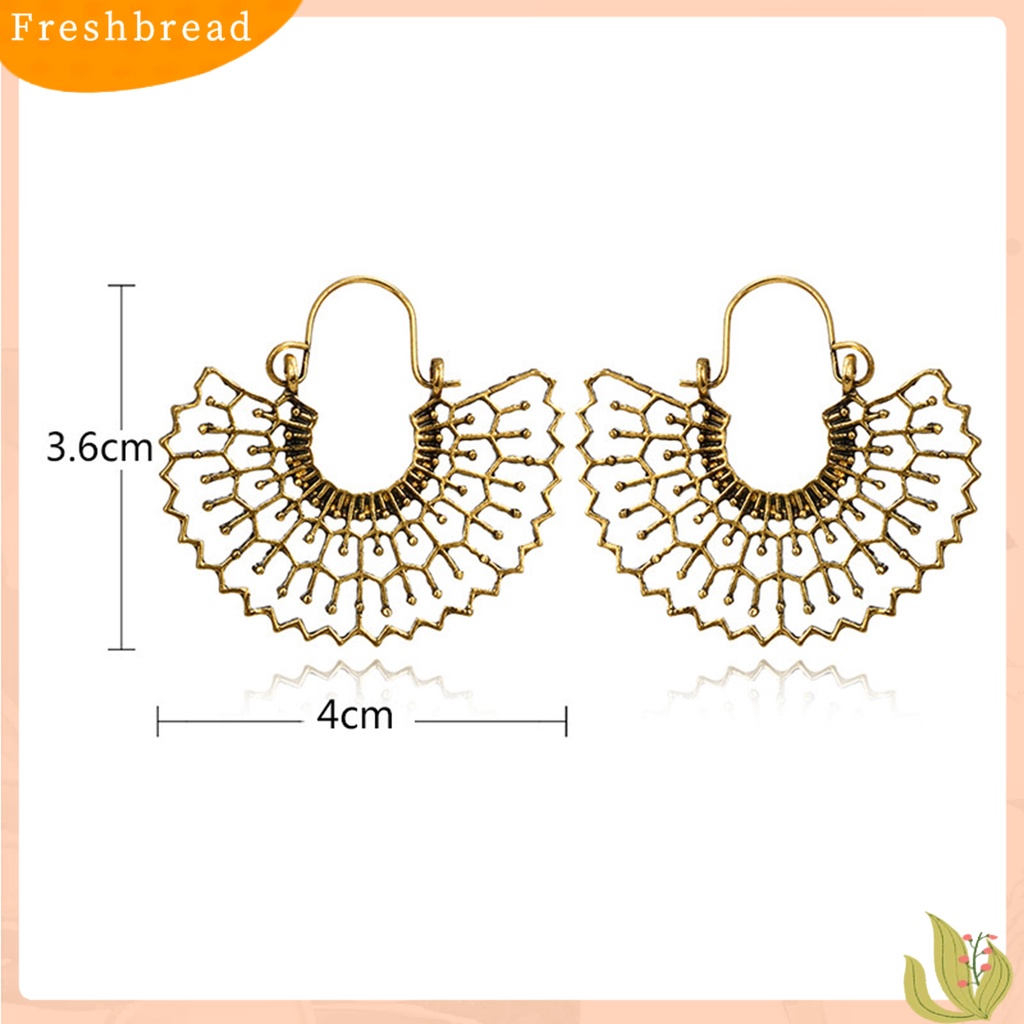 < Freshbread > 1pasang Anting Vintage Multi-Bentuk Alloy Kait Telinga Ukir Halus Untuk Perjamuan