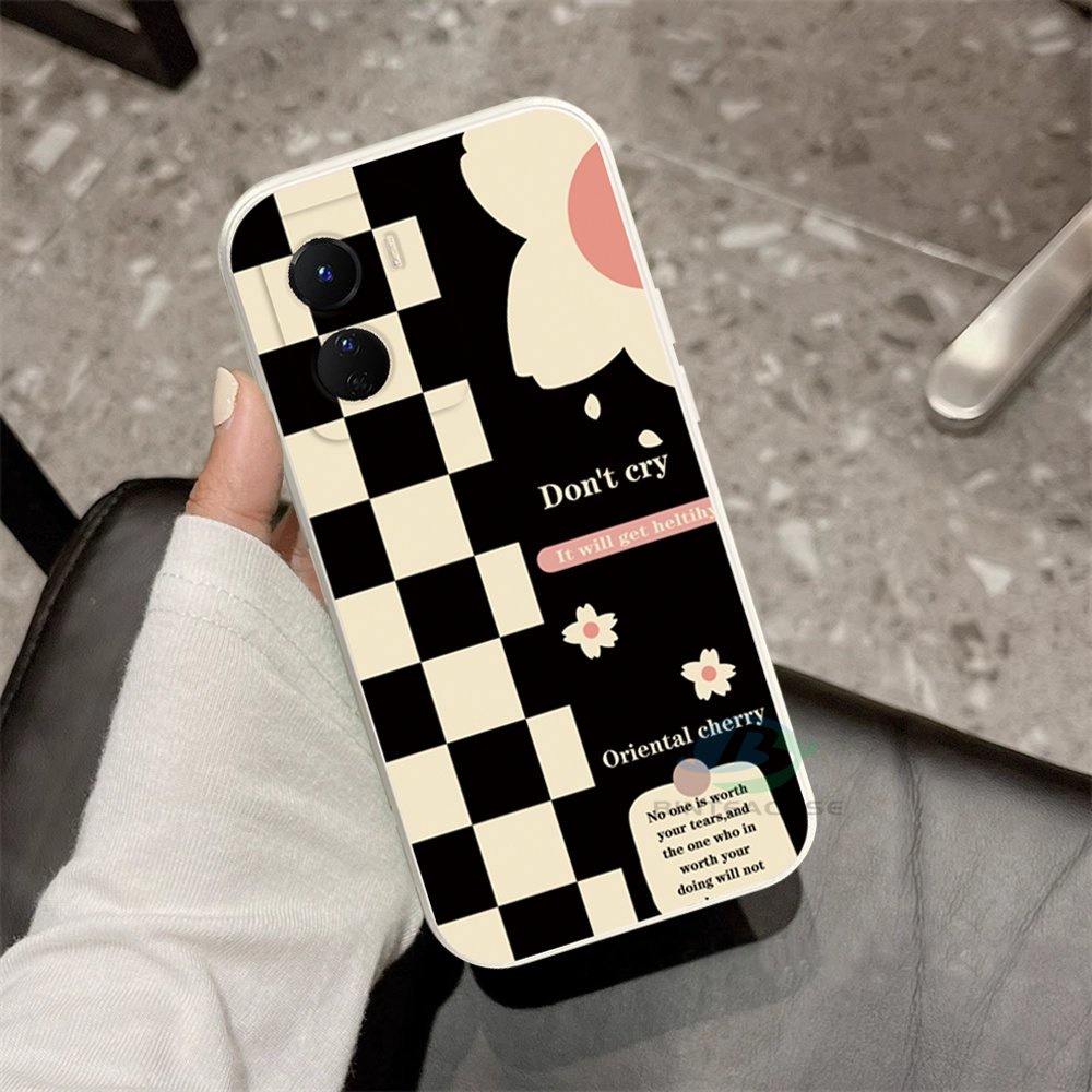 Kamera Full Cover Casing Realme C55 10 C35 C21Y C25Y C21 RealmeC11 C25 C17 C15 C12 C3 C2 Realme 8i 7i 5 5i 6i 6 Pro 7 Pro Motif Kotak Bunga Soft Silicone Phone Case Binteacase