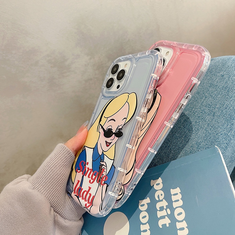 Case Disney Princess Lucu Kartun Lucu Kompatibel Untuk IPhone Plus11 13 14 12 Pro Max7 6 6S XR Plus XS X MAX Shockproof Airbag Ponsel Tpu Soft Cover