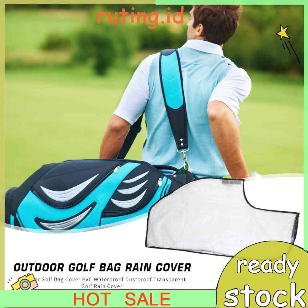 Outdoor Golf Cover PVC Waterproof Pelindung Penutup Hujan Golf Transparan