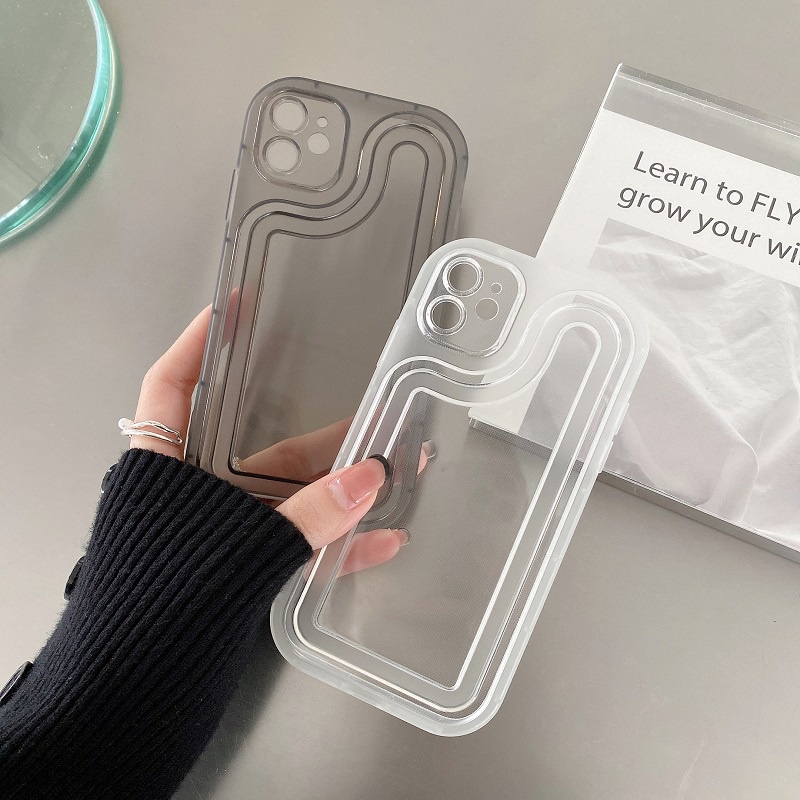 IPHONE Untuk Iphone14 13 12 11 Pro MAX X XR XS Max7 8 Plus Air sac Penebalan Anti-drop Transparan Pelindung case