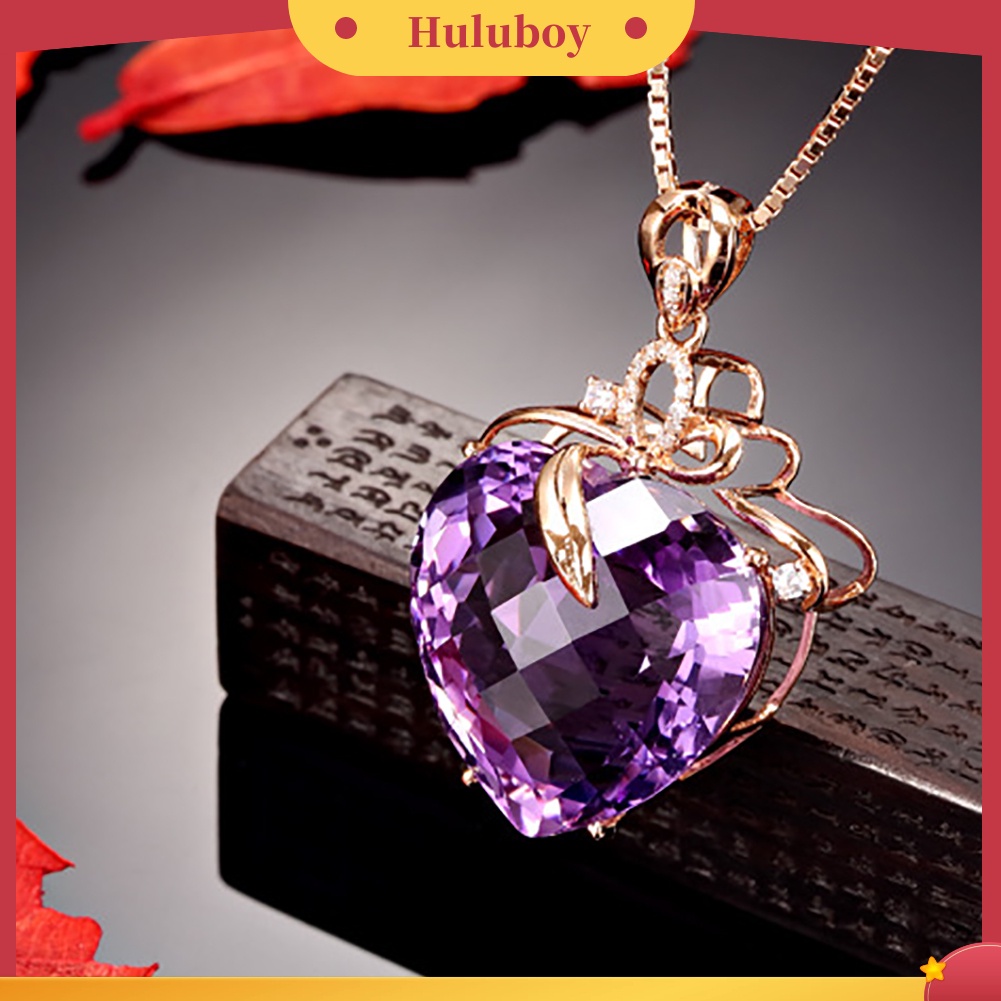 {Ready Stock} Wanita Mewah Bentuk Hati Berlian Imitasi Liontin Kalung Perhiasan Pesona Hadiah