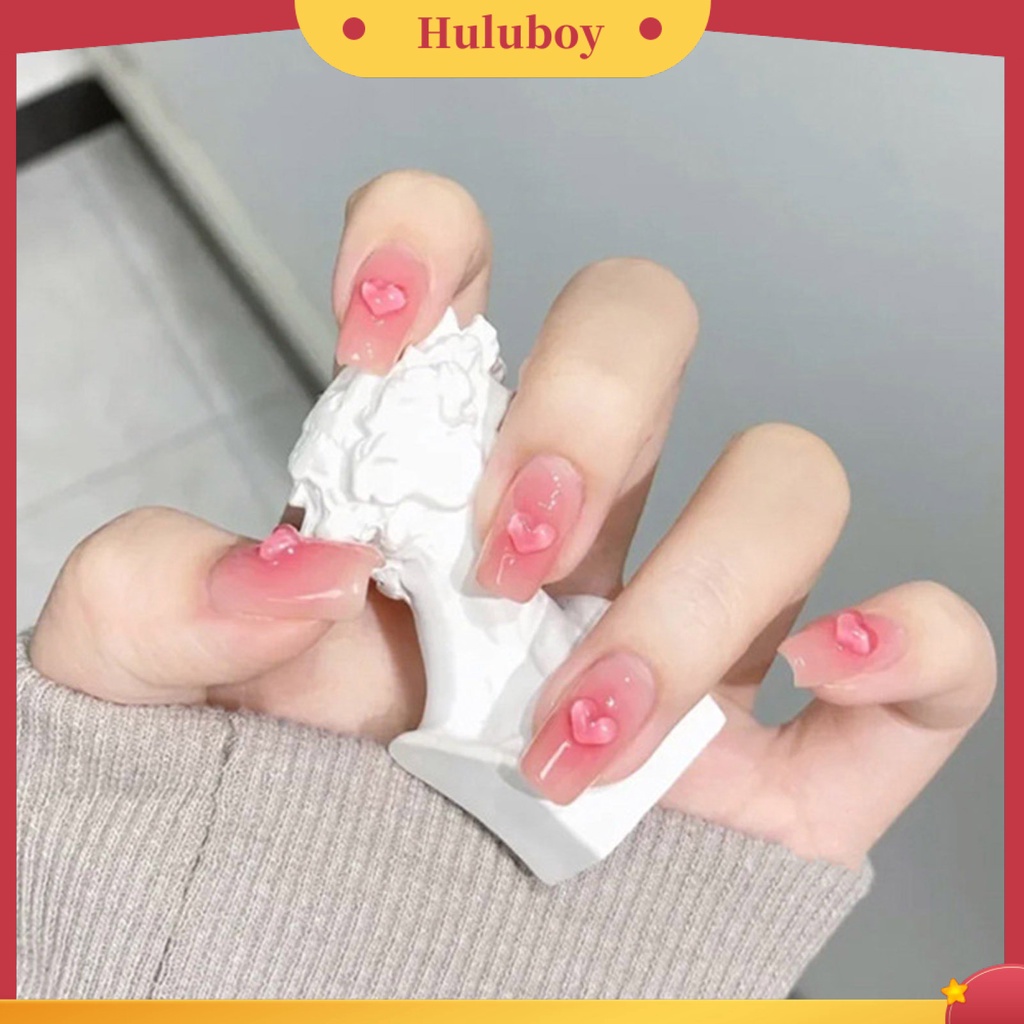 {In Stock} 20Pcs Dekorasi Kuku Transparan Bentuk Indah Mempesona Efek Visual Ramah Lingkungan 3D Cinta Hati Nail Art Decor Manicure Jewelry Untuk Salon Kuku