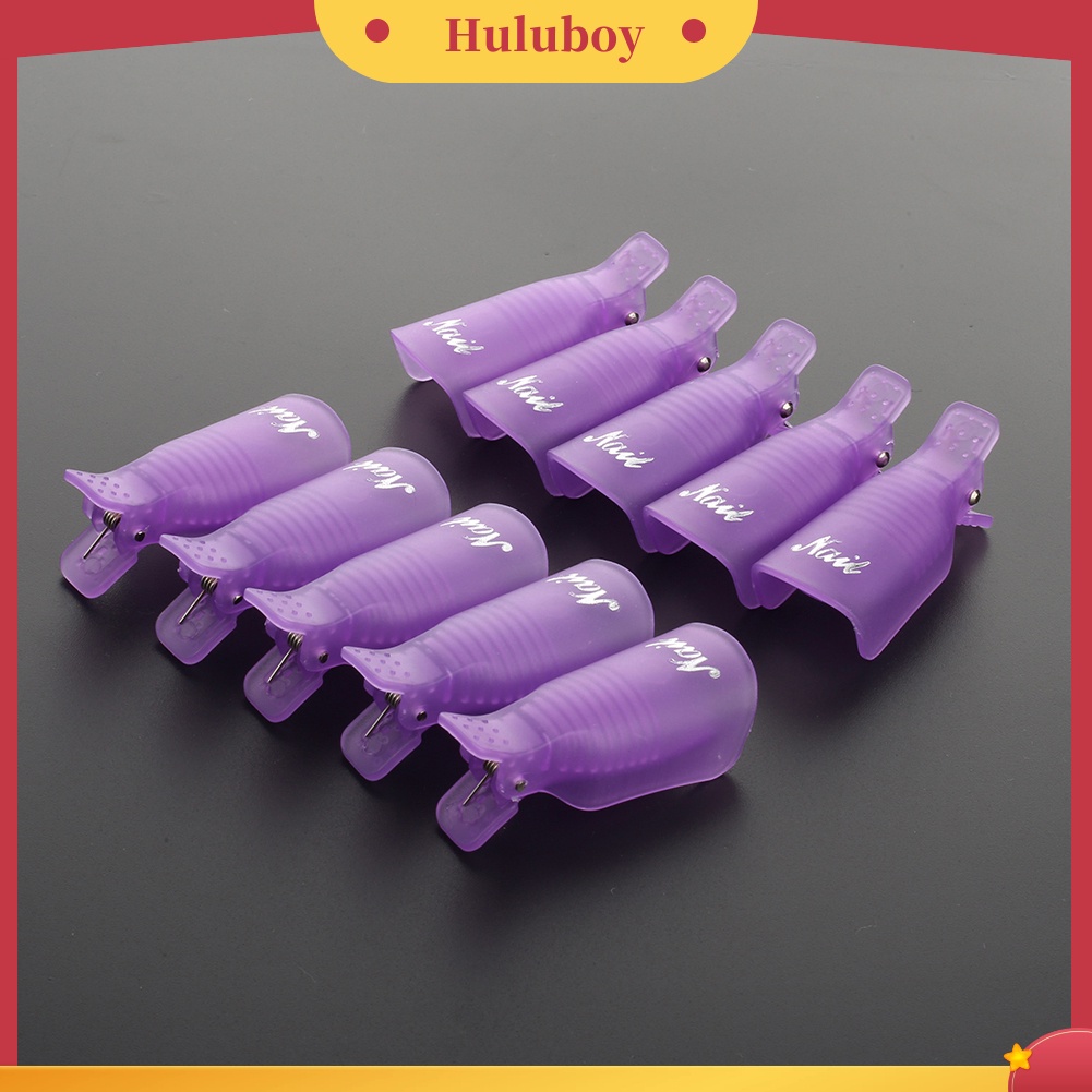 {In Stock} 10Pcs Topi Nail Art Tahan Abrasi Pengerjaan Indah Kuku Portabel Nail Art Rendam Off Klip Cap Untuk Manicure