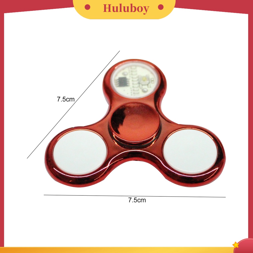 {In Stock} Spinner Jari Berputar Efek Cahaya Pola Berubah LED Electroplate Finger Fidget Hand Spinner Untuk Rumah