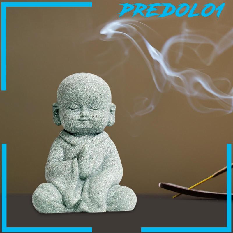 [Predolo1] Figura Monk Patung Buddha Hias Halus Untuk Dekorasi Rumah Desktop