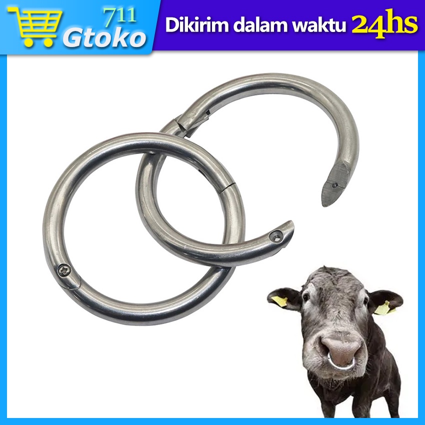 NOSE RING CINCIN ANTING HIDUNG SAPI KERBAU STAINLESS STEEL BULL RING