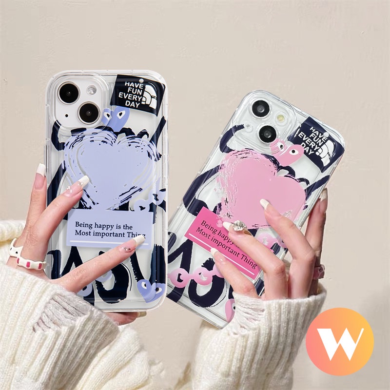 Trendy Comme des Garcons Case Redmi 10A 9A A1 10 9T 9C NFC Redmi Note 11 11s 9 10s 10 Note11 Note9 Note10 Note10s Lembut Tpu Bening Airbag Shockproof Love Heart Cover